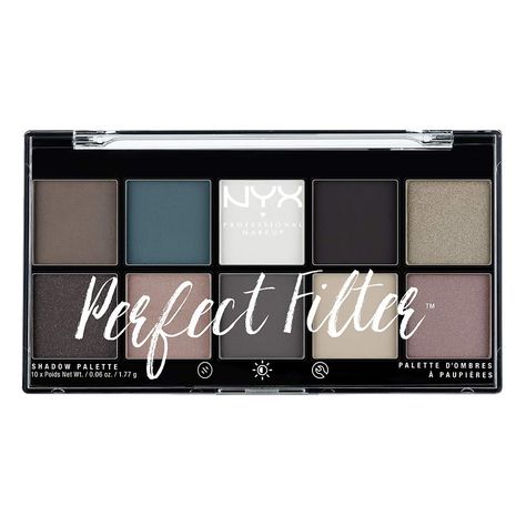 Need a filter for that selfie? *LookNoFurther. Our new Perfect Filter Shadow Palettes feature ten vibrant shades of our amazing eyeshadow. Available in five striking color combinations, each collectible set is inspired by a different photo filtering effect.-- You can find out more details at the link of the image. (This is an affiliate link) #eyeshadow Nyx Eyeshadow Palette, Makeup Geek Eyeshadow, Nyx Eyeshadow, Diy Mascara, Diva Makeup, Eyeshadow Colors, Beauty Wishlist, Makeup Wishlist, Makeup Sets