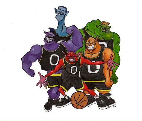 Bupkus, Blanko, Nawt, Pound & Bang (artwork) Space Jam Tattoo, Jam Tattoo, Looney Tunes Party, Space Jams, Space Jam, Back Tattoos, Cartoon Tv, Looney Tunes, Animation Art