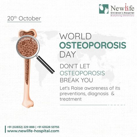 World Osteoporosis Day, Osteoporosis Prevention, Children Hospital, Safety Lights, Health Trends, Healthy Bones, Budget Friendly Recipes, Childrens Hospital, Bone Health