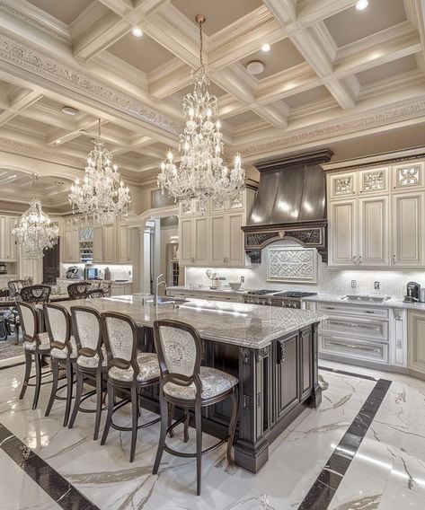 Mansion Interior Kitchen, Mansion Kitchen Luxury, Win Lotto, Mansion Kitchen, Grand Kitchen, Beauty House, Elegant Kitchen Design, Modern Home Bar, House Interior Design Styles