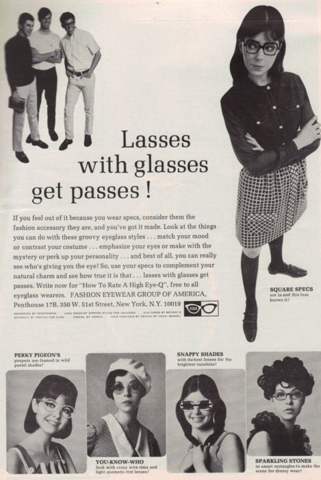 lasses Glasses Ads, 60s Glasses, 1960s Glasses, Eyewear Ad, Mad Ads, Nerd Glasses, Nostalgic Images, Shoes Photography, Glasses Vintage