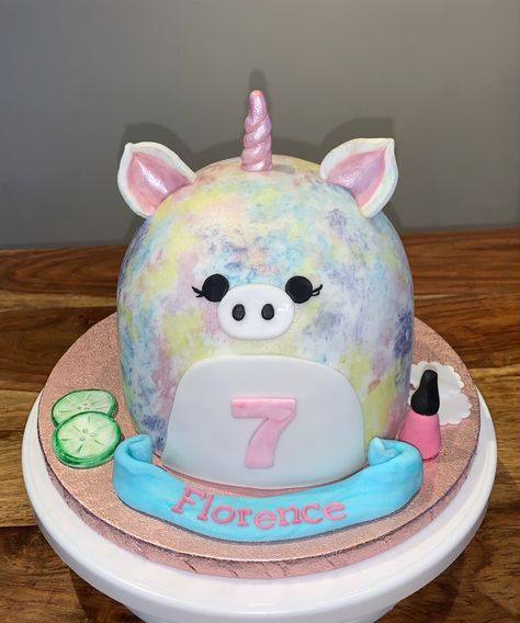 Unicorn Squishmallow Cake, Squish Mallow Cake, Squishmallows Cakes, Squishmallows Birthday Cake, Squishmallows Cake, Squishmallow Cake, Squishmallows Birthday Party, Squishmallow Birthday Party, Squishmallow Party