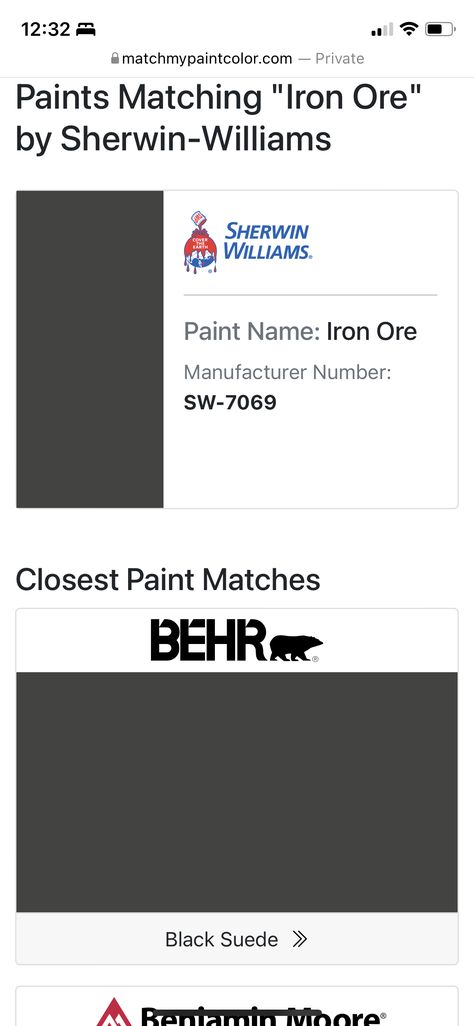 Behr Iron Ore, Iron Ore Behr Match, Dark Secret Behr Paint, Iron Ore Paint, Iron Ore Sherwin Williams, Craftsman Style Doors, Door Paint, Behr Paint, Paint Matching