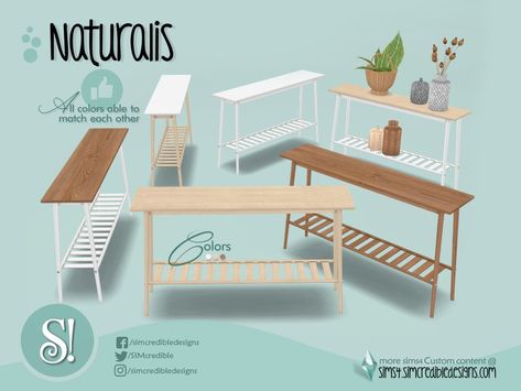 The Sims Resource - Naturalis Sideboard Simcredible Naturalis, Simcredible Sims 4, Ts4 Bedroom, Cc Clutter, Sims4 Mod, Sims 4 Cas Background, Sims Decor, Resource Furniture, Sims 4 Tsr