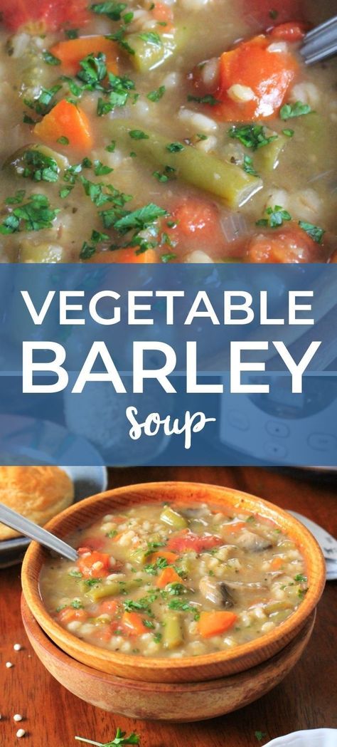 Slow Cooker Vegetable Barley Soup, Crockpot Barley Soup Recipes, Vegetable Barley Stew, Veg Barley Soup, Veggie Barley Soup Recipes, Slow Cooker Barley Soup, Slow Cooker Chicken Barley Soup, Vegetable Barley Soup Recipes, Pearl Barley Recipes