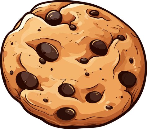 Cartoon Cookies Pictures, Animated Food Drawings, Chocolate Chip Cookies Drawing, Cookie Drawing, Cookie Clipart, Cookie Pictures, Cartoon Cookie, Plain Cookies, Giant Cookie