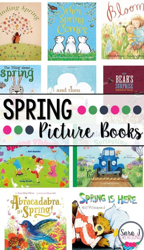 10 picture books for kids all about spring #picturebooks #childrensliterature #spring  #books Spring Books For Preschool, Books About Life, Kindergarten Stories, 2024 Activities, Homeschool Themes, Spring Reading List, Picture Books For Kids, Seasons Preschool, Spring Picture