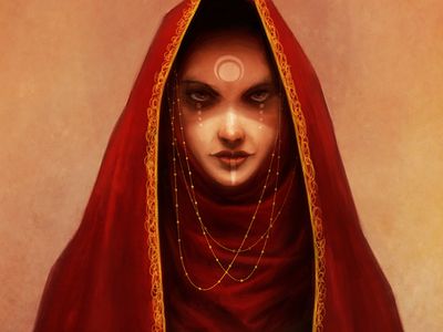 High Priestess by David Leahey on Dribbble Priestess Art, Red Priestess, High Priestess, Occult Art, Concept Artist, Art Drawings Sketches Creative, Digital Art Illustration, Character Modeling, Freelance Illustrator