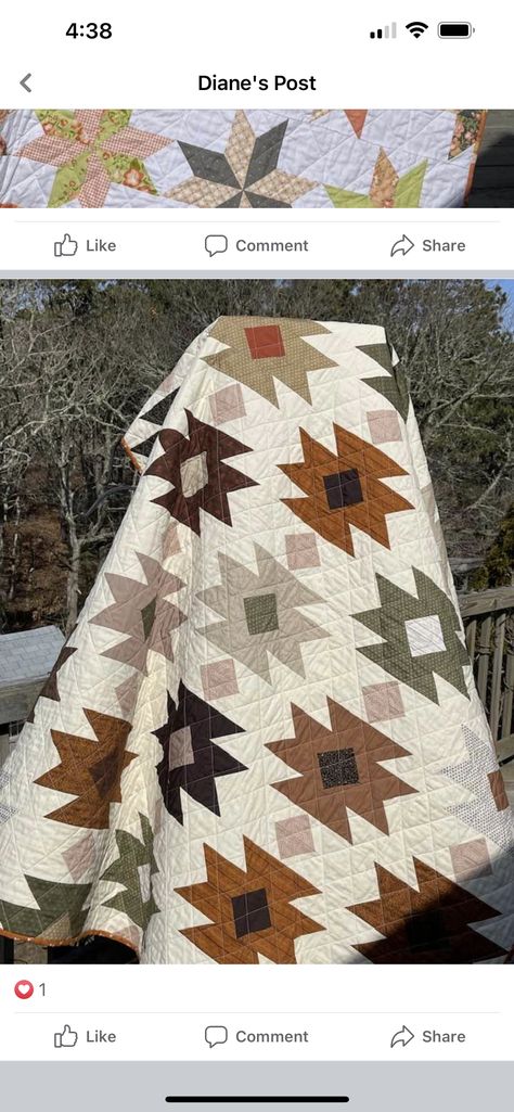 South Western Quilt Patterns, Masculine Quilts, Western Quilt Patterns, Native American Quilt Patterns, Southwestern Quilts, Western Quilts, Southwest Quilts, Vintage Quilts Patterns, Plus Quilt