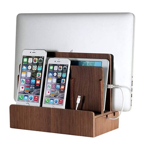 Multi-Device Charging Station Dock and Organizer Multi Charging Station, Electronic Charging Station, Charging Station Organizer, Simplified Living, Useful Stuff, Charging Stations, Usb Charging Station, Office Desktop, Professional Organizer