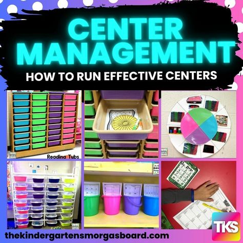 What is the one question I get asked more than any other? How do you set up centers for kindergarten?  (or any grade!)  Center management can be frustrating and overwhelming.… Kindergarten Smorgasboard Centers, How To Store Centers In Classroom, Literacy Center Organization, Kindergarten Center Organization, Free Choice Centers Kindergarten, First Grade Centers Set Up, Centers Organization Classroom, Kindergarten Centers Setup, Center Organization Kindergarten