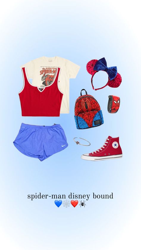 spider-man disney bound! 🕷️ #spiderman #peterparker #disney #disneyworld #disneyland #avengers #disneyoutfit #disneyoutfitinspo #outfitinspo #outfitideas #outfit Disney Bound Outfits Casual, Disney Themed Outfits, Disney Bound Outfits, Disney Life, Themed Outfits, Disney Outfits, Disney Trips, Disneyland, Avengers