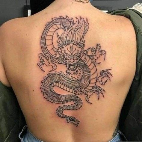 Henne Tattoo, Dragon Sleeve Tattoos, Dragon Tattoo For Women, Inspiration Tattoos, Spine Tattoos For Women, Red Tattoos, Dragon Tattoo Designs, Classy Tattoos, Badass Tattoos