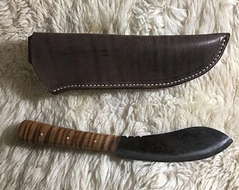 The modern. The vintage. The historic. The by TheBezalelCollective Great Knife, Skinning Knife, Utility Knives, Dagger Knife, Maple Burl, Brass Pin, Knife Sheath, Leather Sheath, Steel Handle