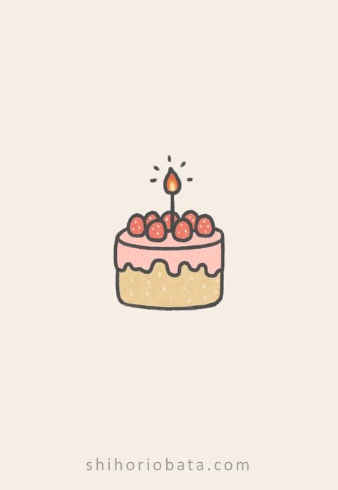 Food Drawing Ideas, Happy Birthday Doodles, Happy Birthday Drawings, Doodles Bonitos, Doodle Page, Birthday Doodle, Dibujo Simple, Cake Drawing, Cute Easy Doodles