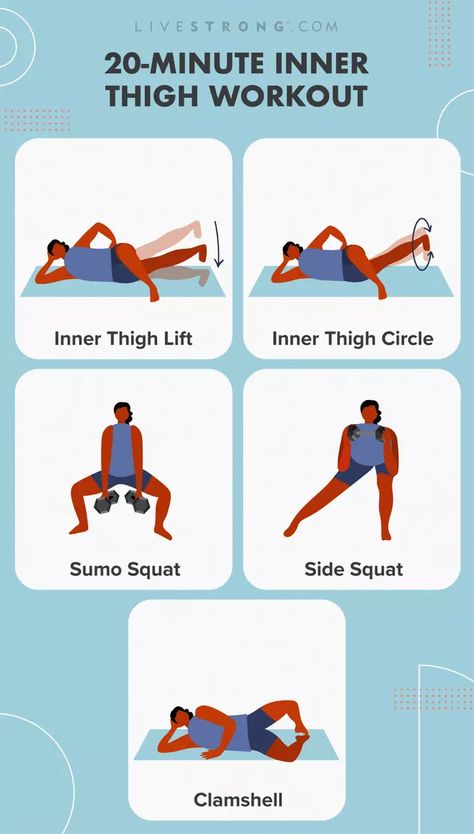 The Best Inner Thigh Workout for Strong, Sculpted Legs | Livestrong.com Hip Adductor Exercises, Adductor Exercises, Best Inner Thigh Workout, Inner Thigh Lifts, Inner Thigh Muscle, Exercise Workouts, Thigh Workout, Lateral Lunges, Inner Thigh Workout