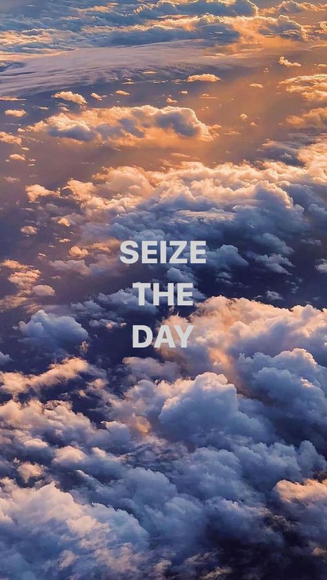 #wallpaper #aesthetic #inspiration #quote #seizetheday #fun #happy #clouds #screensaver #pin #tiktok #deep #meaningful #iphonewallpapers #iphone #lockscreen Seize The Day Wallpaper, Wallpaper Aesthetic Inspiration, Iphone Wallpaper Aesthetic, Day Wallpaper, Seize The Day, Inspiration Quote, Iphone Lockscreen, Aesthetic Inspiration, Screen Saver