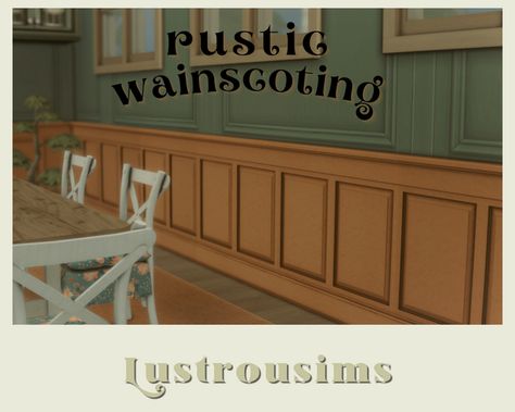 Rustic Wainscoting, Wainscoting Wall, Small Storage Boxes, Mirrored Nightstand, Island Living, Sims 4 Build, Outdoor Retreat, Sims 4 Houses, A Minor