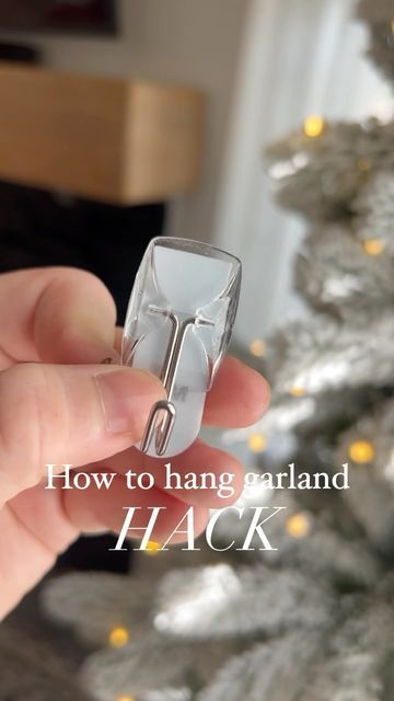 Corner Garland Christmas, How To Hang A Garland Around A Door, Where To Hang Garland In House, How To Hang Garland On Mirror, Garland Hanging Hack, How To Hang Garland In Archway, Christmas Lights Around Windows Inside, How To Hang Garland, How To Hang Garland On Wall