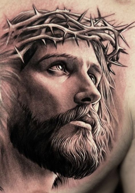 Tattoo Jesus Cristo, Lighthouse Drawing, Simple Tattoos For Guys, Jesus Drawings, Chicano Art Tattoos, Jesus Tattoo, Chest Tattoo Men, Jesus Face, Jesus Christ Images