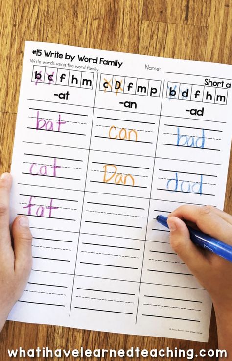 First Grade Word Work Activities, Word Families For Kindergarten, Cvc Decoding Activities, 1st Grade Word Work Activities, No Prep Phonics Activities, Kindergarten Work Bulletin Board, Short A Phonics Activities, Decoding Cvc Words Kindergarten, Short A Phonics Worksheets