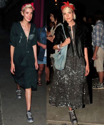 Agnes Deyn again! Agnes Deyn, Agyness Deyn, Getting Over Her, Street Fashion, Sequin Skirt, Short Hair Styles, Shirt Dress, Hairstyles, Street Style