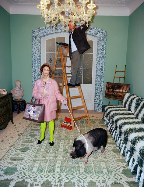 Gucci Ad, Gucci Campaign, Harry Styles Imagines, Mini Pigs, Harry Styles Cute, Year Of The Pig, Three Little Pigs, Conceptual Photography, Alessandro Michele