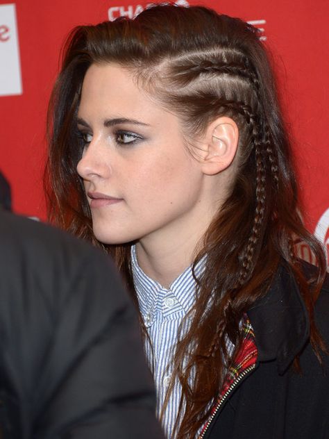 + Faux Undercut, Undercut Braid, Kristen Stewart Hair, Corn Rows, Hairstyles Kids, Hair Styles 2014, Popsugar Beauty, Sundance Film Festival, Festival Hair