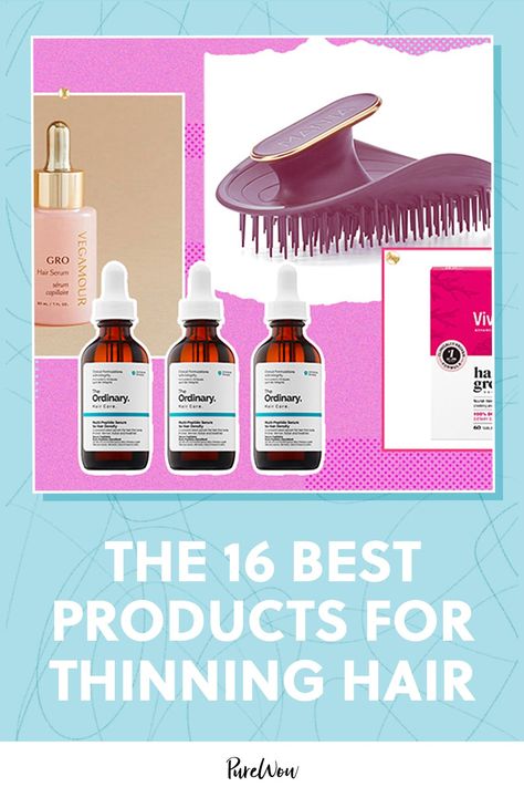 The 16 Best Products for Thinning Hair Products For Thick Hair, Products For Thinning Hair, Hair Care Tips For Growth, Thining Hair, Thinning Hair Remedies, Shampoo For Thinning Hair, Brown Spots On Face, Promote Healthy Hair Growth, Hair Control