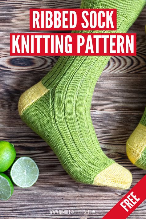 A free ribbed sock knitting pattern for men and women. Download this basic ribbing socks pattern and follow the step by step instructions suitable for beginners. Video tutorials available for all important techniques and big pictures showing you the most difficult steps. #knitting #knittingpattern #knit #diy Men’s Knit Sock Pattern, Knitted Socks For Men, Knitting For Men, Men Socks Pattern, Sock Knitting Pattern, Art Freedom, Knitted Socks Free Pattern, Knitting 101, Man Socks