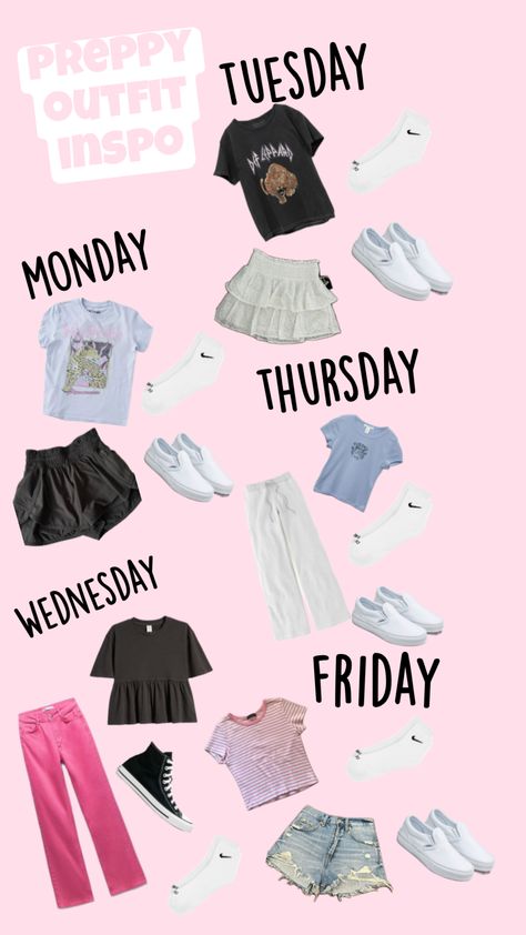 preppy outfit inspo!! #outfitinspo#preppy#school#week#goal300￼#f4f?? Northern Preppy Outfits, School Outfit Ideas Middle School, Preppy Street Style, 7th Grade Outfits, Preppy Outfits For School, Preppy School, School Week, Outfits For School, Preppy Outfit