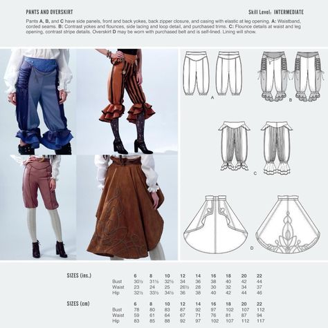 Costumes With Corsets, Cosplay Sewing Patterns, Sewing Pattern Pants, Cosplay Sewing, Costume Sewing, Pattern Pants, Costume Sewing Patterns, Patterns Sewing, Costume Patterns