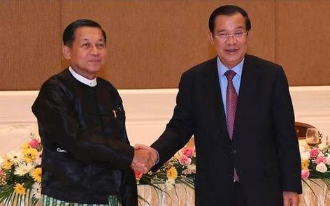 Anger as Cambodia’s Hun Sen meets Myanmar army chief Myanmar Army, Hun Sen, English News, Hello Friend, Myanmar, Cambodia, Good News, Anger, All In One