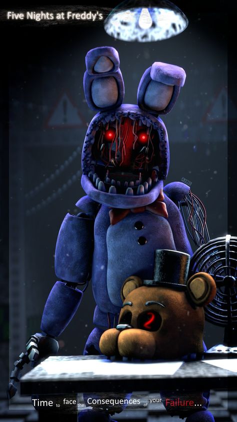 Bonnie The Bunny, Withered Bonnie, Fnaf Wallpaper, Bonnie Fnaf, Fnaf Sfm, Toy Bonnie, Five Night At Freddy, Animatronic Fnaf, Fnaf Wallpapers