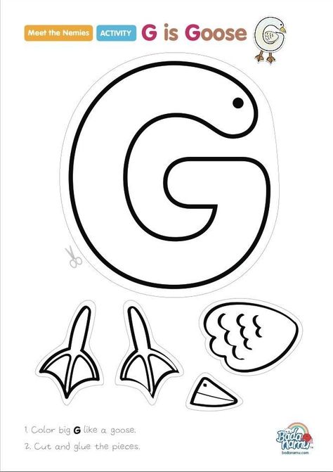 G Activities For Preschool, Letter G Crafts For Preschoolers, Letter G Activities For Preschool, G Activities, Letter G Crafts, Letter G Activities, Roast Goose, Goose Craft, Letter D Crafts