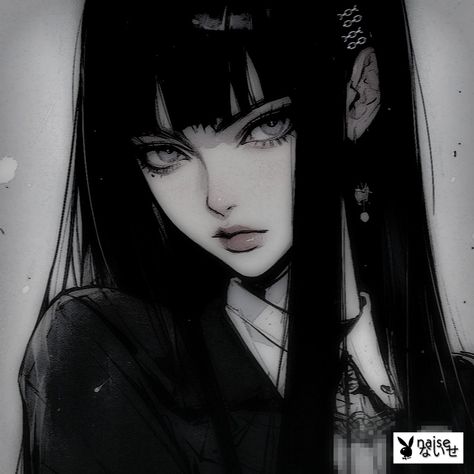 Anime Girlies, Anime Black Hair, Royal Art, Girly Wall Art, Life Makeover, Creative Profile Picture, Digital Portrait Art, Grunge Art, Pretty Drawings