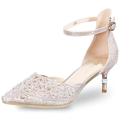 IDIFU Women's IN2 Candice Rhinestones Sequins Mid Heels S... https://smile.amazon.com/dp/B06ZYRM7D6/ref=cm_sw_r_pi_dp_U_x_b3uXCbMSJ80K5 Kitten Heels Wedding, Kitten Heel Wedding Shoes, Wedding Pumps, Perfect Heels, Wedding Shoes Heels, Kitten Heel Pumps, Rhinestone Wedding, Wedding Heels, Evening Shoes