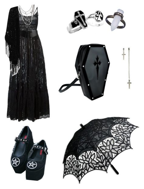 "Elegant summer goth" by hisinfernalzombie ❤ liked on Polyvore featuring Valentino, AlaÃ¯a, True Decadence, Demonia and Didi Jewellery Goth In Summer, Gothic Summer, Gothic Summer Outfits, Goth Summer Outfits, Summer Goth Outfits, Summer Goth, Nu Goth, Grunge Goth, Witch Outfit