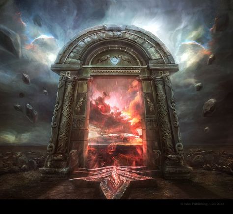 ArtStation - Gate of the Worldwound, Mady Madnoliet… #portals #fantasyart #dreamers #spiritualart #otherworlds Walls Painting, Portal Art, Rocks Painting, Painting School, School Painting, Landscape Digital, Painting Classes, Painting Rocks, Fantasy City