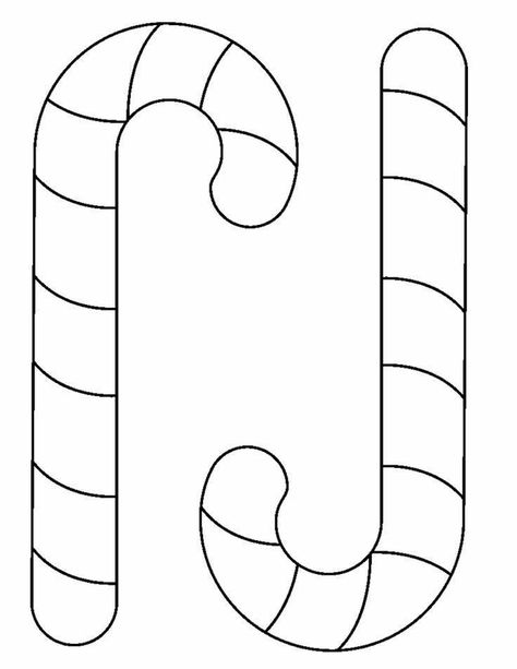 Candy Cane Template, Craft Templates, Gingerbread Christmas Decor, Preschool Christmas Crafts, Christmas Stencils, Christmas Idea, Christmas Applique, Preschool Christmas, Christmas Classroom