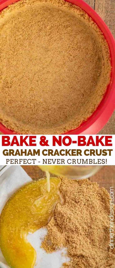 No Bake Graham Cracker Crust, Newyork Cheesecake, Baked Graham Cracker Crust, Graham Cracker Pie, Graham Cracker Crust Recipe, Cracker Pie, Philadelphia Torte, Graham Cracker Recipes, Homemade Graham Cracker Crust