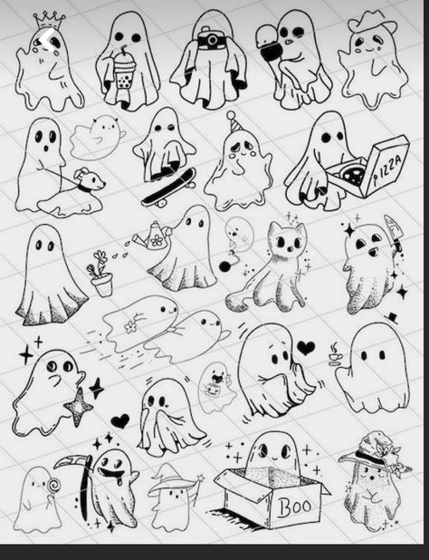 Easy Spooky Doodles, Doodles Spooky, Spooky Doodles, Owl Logo, Cute Easy Drawings, Simple Doodles, Card Art, Easy Drawings, Doodles