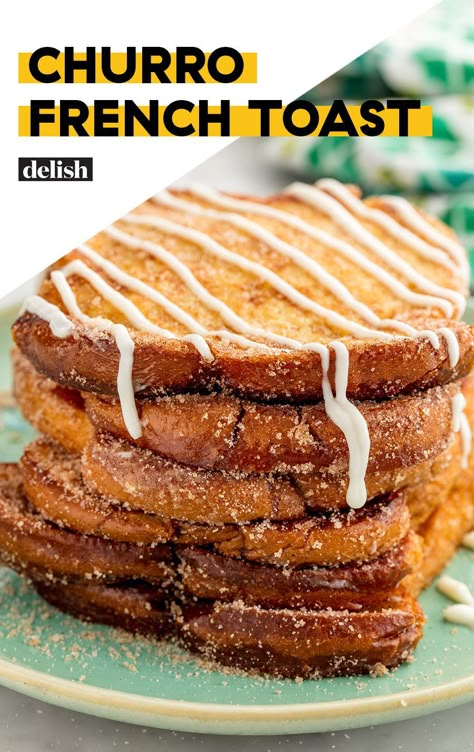 Churro French ToastDelish Churro French Toast, Recipe For Breakfast, Food Fusion, Breakfast Toast, Dinner Appetizers, French Toast Recipe, Snacks Für Party, Toast Recipes, Breakfast Brunch Recipes