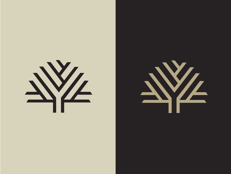 Tree line by Stevan Rodic Abstract Tree Logo, Minimal Tree Logo, Tree Logo Design Inspiration, Simple Tree Drawing, Tree Logo Ideas, Calm Logo, Villa Logo, Growth Icon, Brick Logo