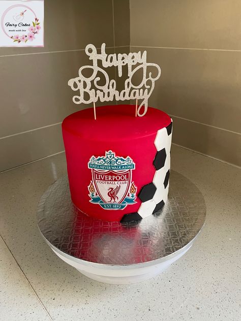 Lfc Birthday Cake, Football Cake Liverpool, Liverpool Birthday Cake For Men, Liverpool Cake Ideas Birthday, Liverpool Birthday Cake, Lfc Cake, Pikachu Cake Birthdays, Arsenal Cake, Liverpool Fc Cake