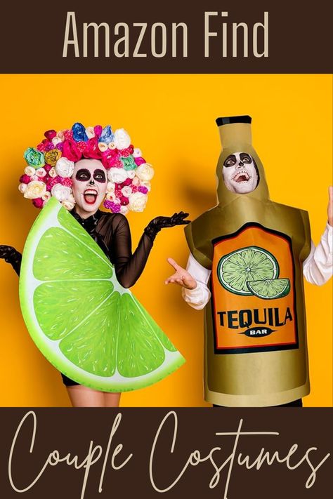 Tequila And Lime Costume Couple, Margarita Costume, Halloween Food For Adults, Couple's Costume, Halloween Costumes For Adults, Italian Costume, Couples Halloween Costumes, Lime Slice, Funny Couple Halloween Costumes