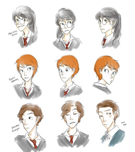 Harry Potter Genderbender by CrownCat Harry Potter X Hermione, Fem Harry Potter, Fem Harry, Female Harry Potter, Weasley Family, Images Harry Potter, Harry Potter Artwork, Golden Trio, Wizarding World Of Harry Potter