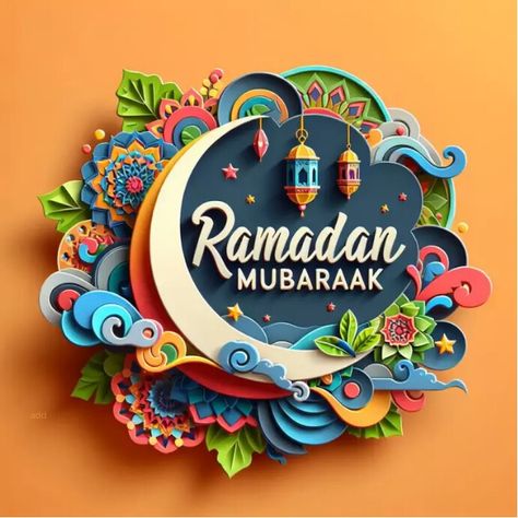 Ramadan Kareem greeting card template Ramadan Logo, Ramadhan Decor, Ramadan Wishes, Happy Eid Al Adha, Eid Mubarak Greetings, Eid Cards, Journal Books, Ramadan Crafts, For Ramadan