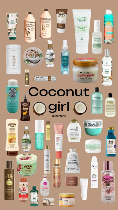 #coconutgirl Good Shower Routine, Smell Like The Ocean, Smell Like The Beach, Summer Smell, Coconut Body Scrubs, Coconut Perfume, Scent Combos, How To Smell Good, Summer Scents