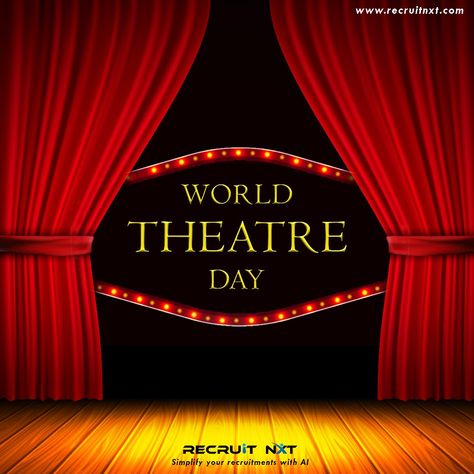 #recruitnxt #worldtheatreday #theatre #theatreday #theaterday2022 World Theatre Day, Day Aesthetic, Nice Pictures, Theater, Cool Pictures, Quick Saves